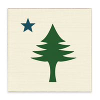 Maine Flag Block Sign