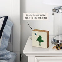 Maine Flag Block Sign