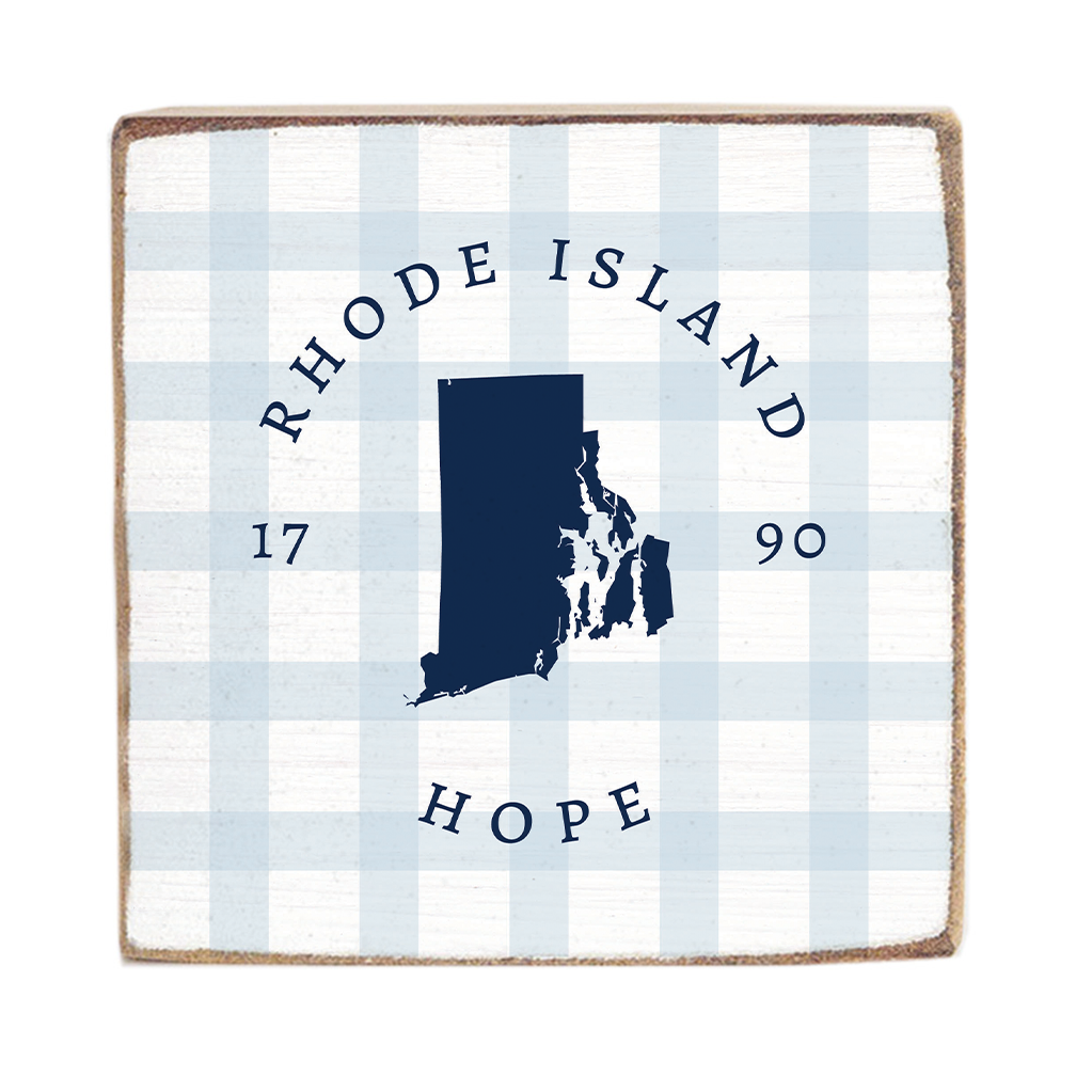 Rhode Island Hope Square Block Sign