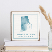 Rhode Island Square Block Sign