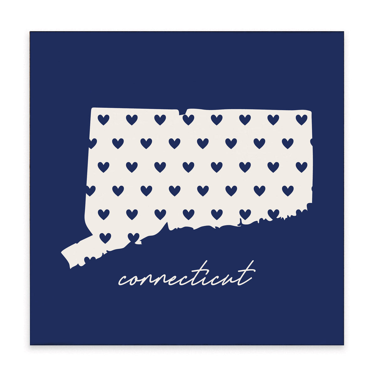 Connecticut Hearts Block Sign