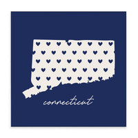 Connecticut Hearts Block Sign