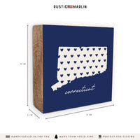 Connecticut Hearts Block Sign
