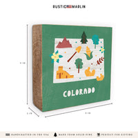 Colorado State Icons Block Sign