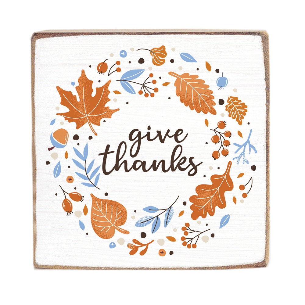 Give Thanks Block Sign