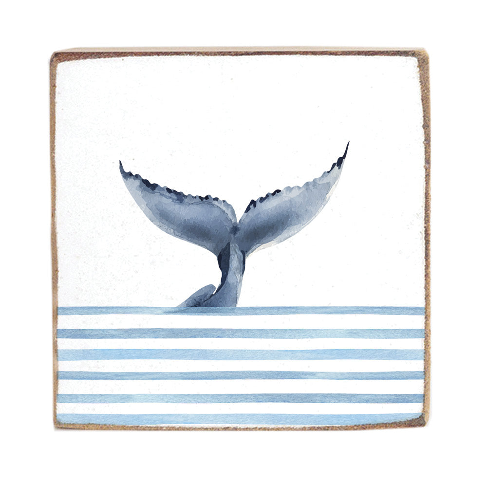 Whale Tail Block Sign