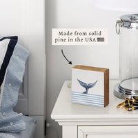 Whale Tail Block Sign