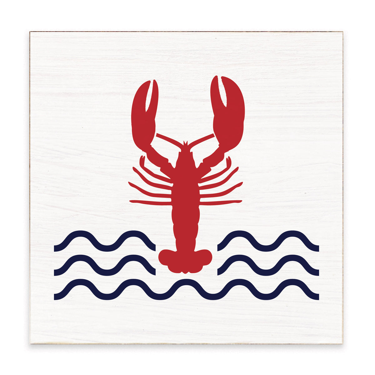 Lobster Waves Block Sign