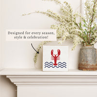 Lobster Waves Block Sign