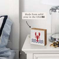 Lobster Waves Block Sign