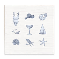 Coastal Icons Block Square