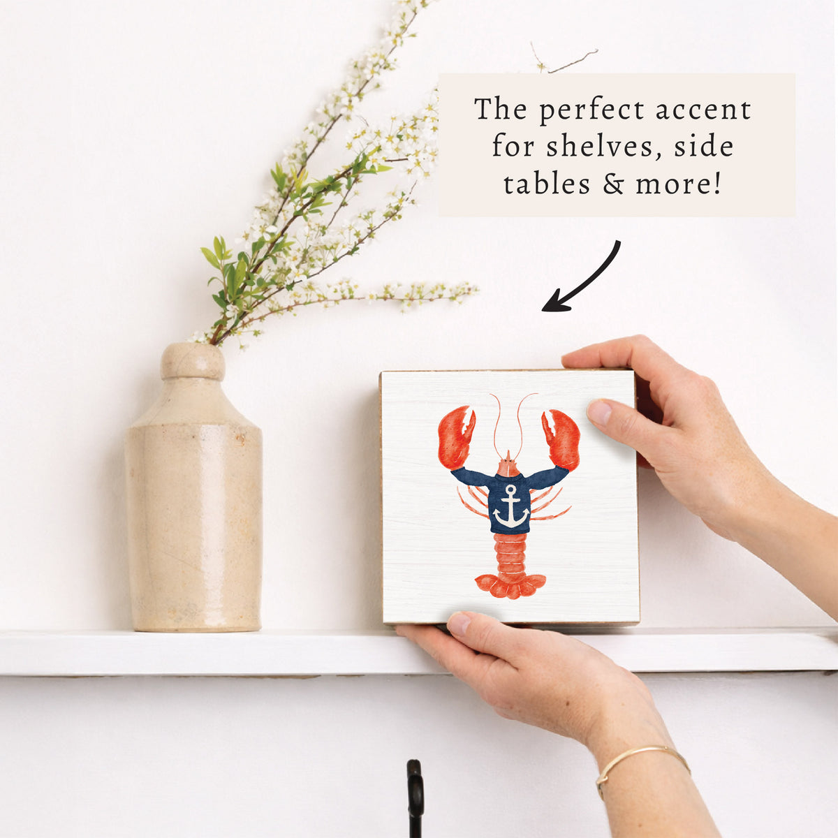 Nautical Lobster Block Sign