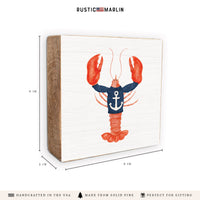 Nautical Lobster Block Sign