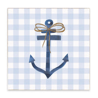Gingham Anchor Block Sign
