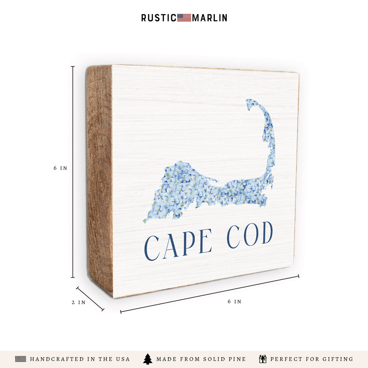 Cape Cod Hydrangeas Block Square