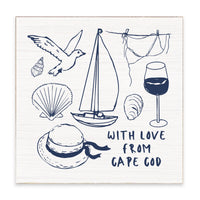 With Love From Cape Cod Icon Block Sign