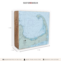 Cape Cod Map Block Sign