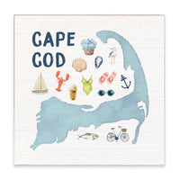 Cape Cod Icons Block Sign