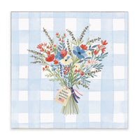 America 250 Flowers Block Sign