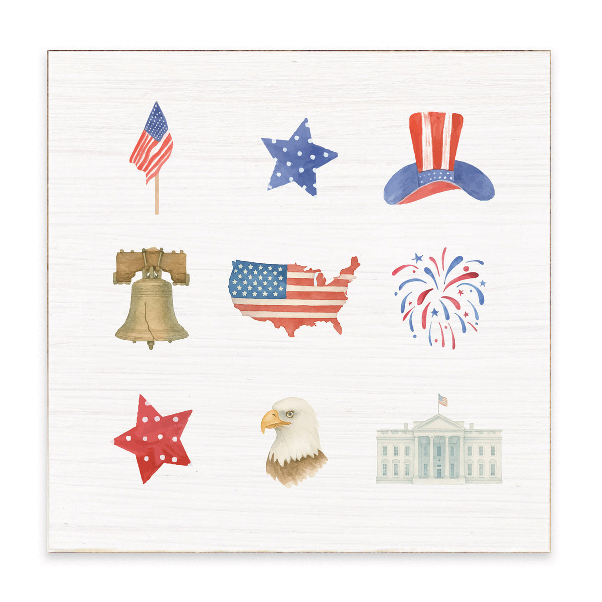 USA Icons Block Sign