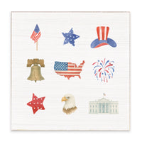 USA Icons Block Sign