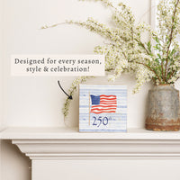 America 250 Flag Block Sign