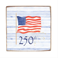 America 250 Flag Block Sign