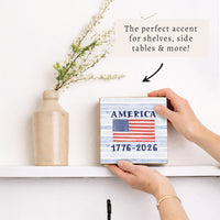 America Flag 1776-2026 Block Sign
