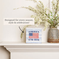America Flag 1776-2026 Block Sign
