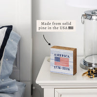 America Flag 1776-2026 Block Sign