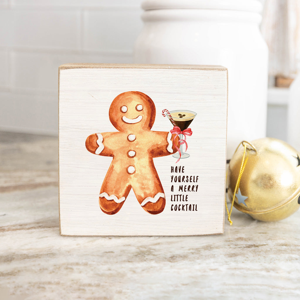 Have Yourself A Merry Little Cocktail Square Block