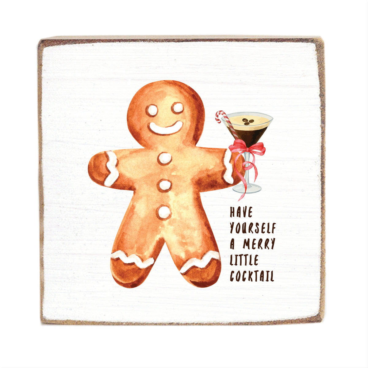 Have Yourself A Merry Little Cocktail Square Block