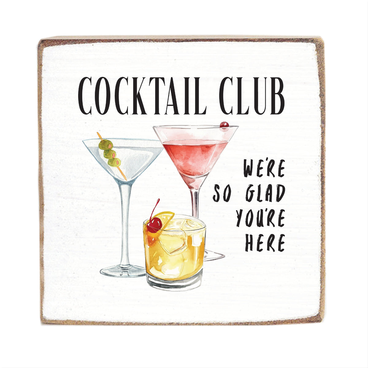 Cocktail Club Block Sign