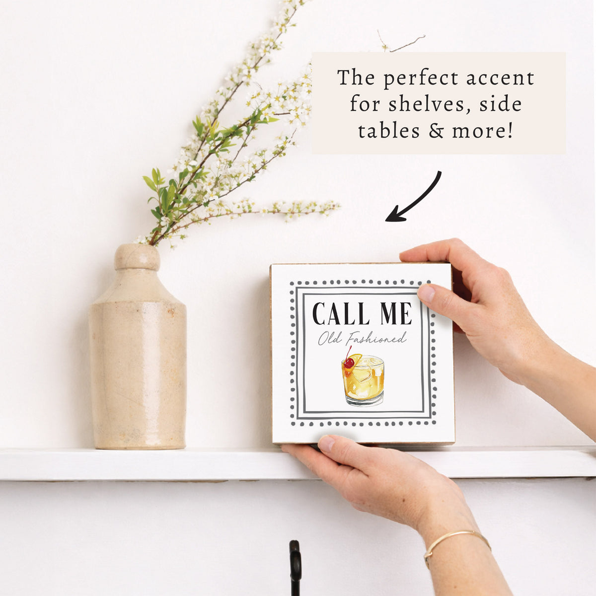 Call Me Old Fashioned Framed Block Sign