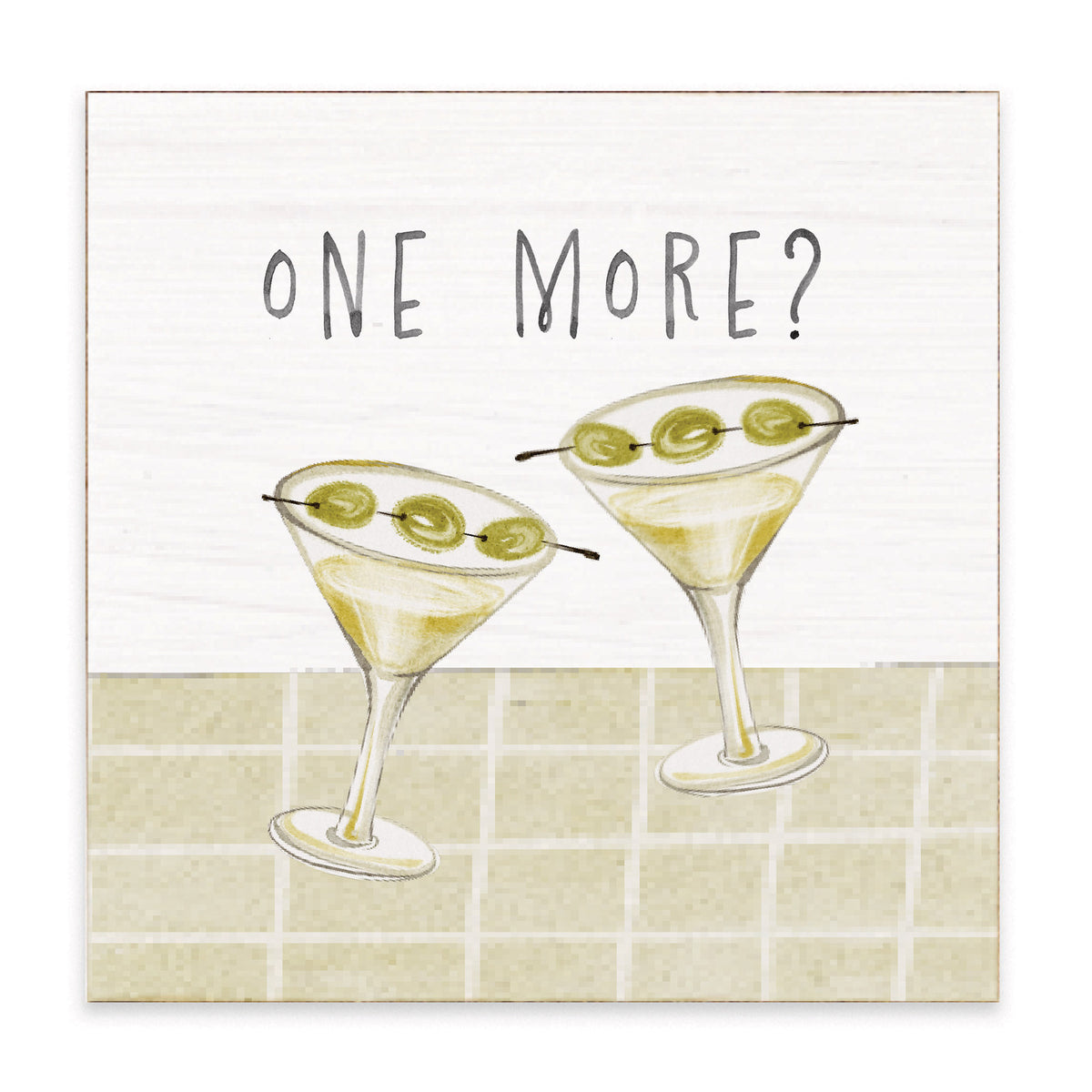 One More Martini Block Sign