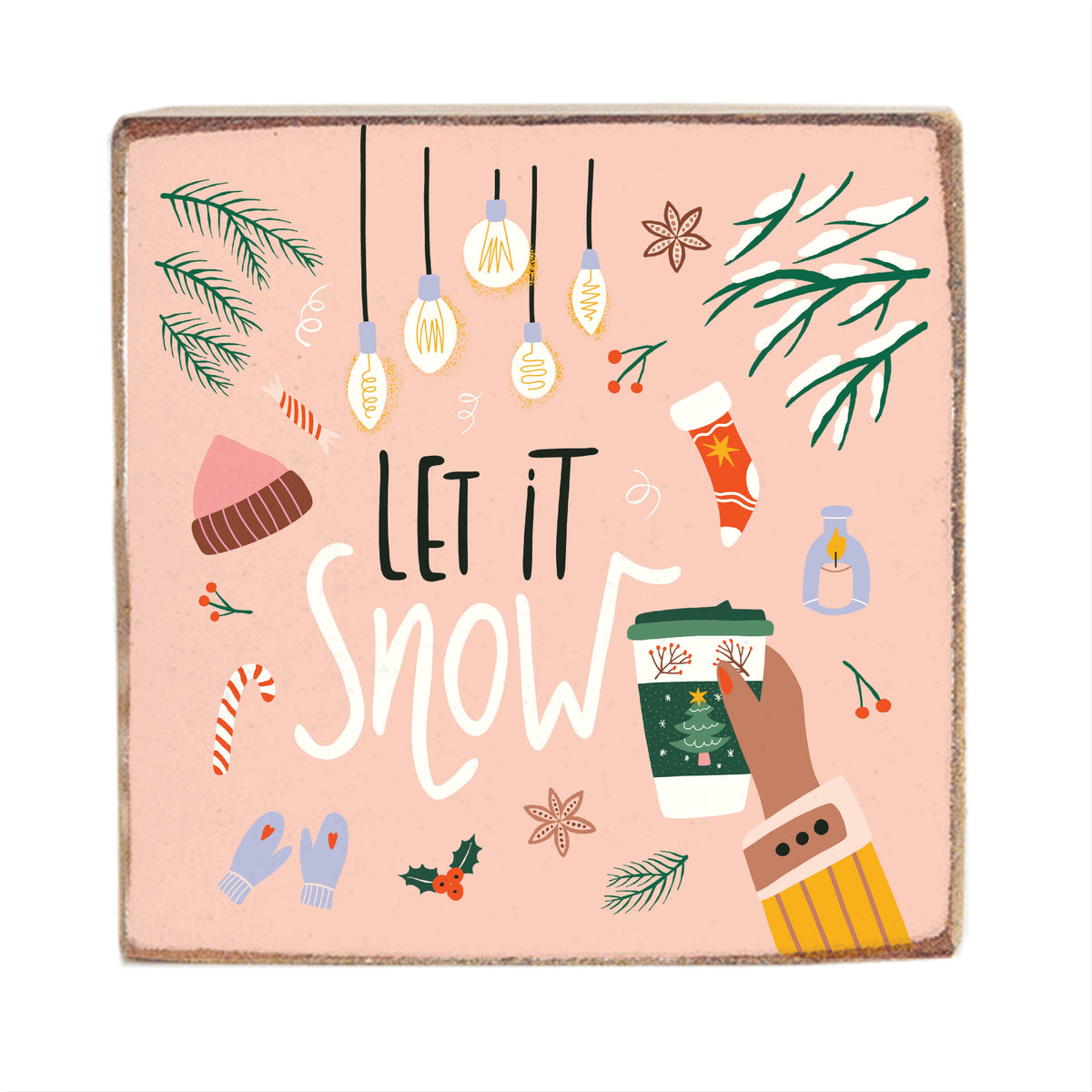 Let It Snow Square Block