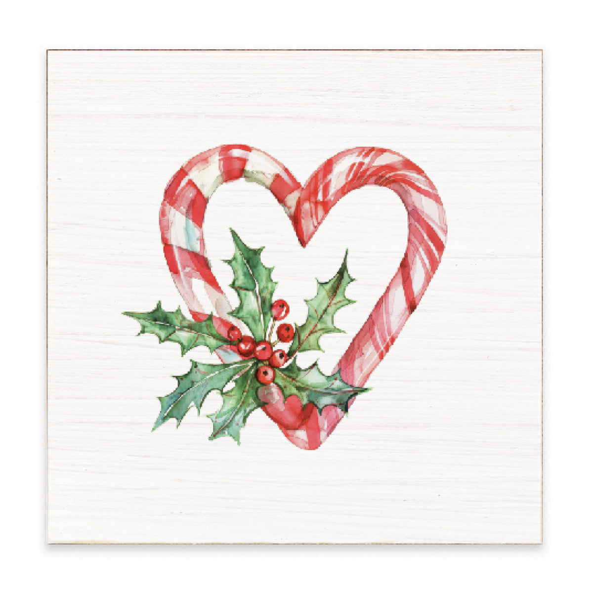 Candy Cane Heart Block Sign