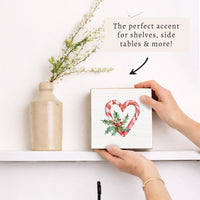 Candy Cane Heart Block Sign