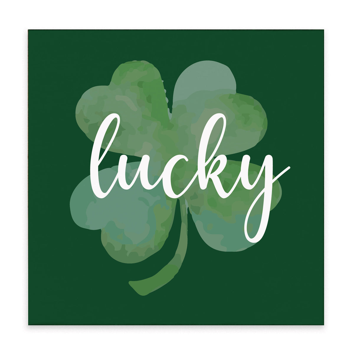 Lucky Shamrock Block Sign