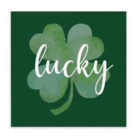 Lucky Shamrock Block Sign