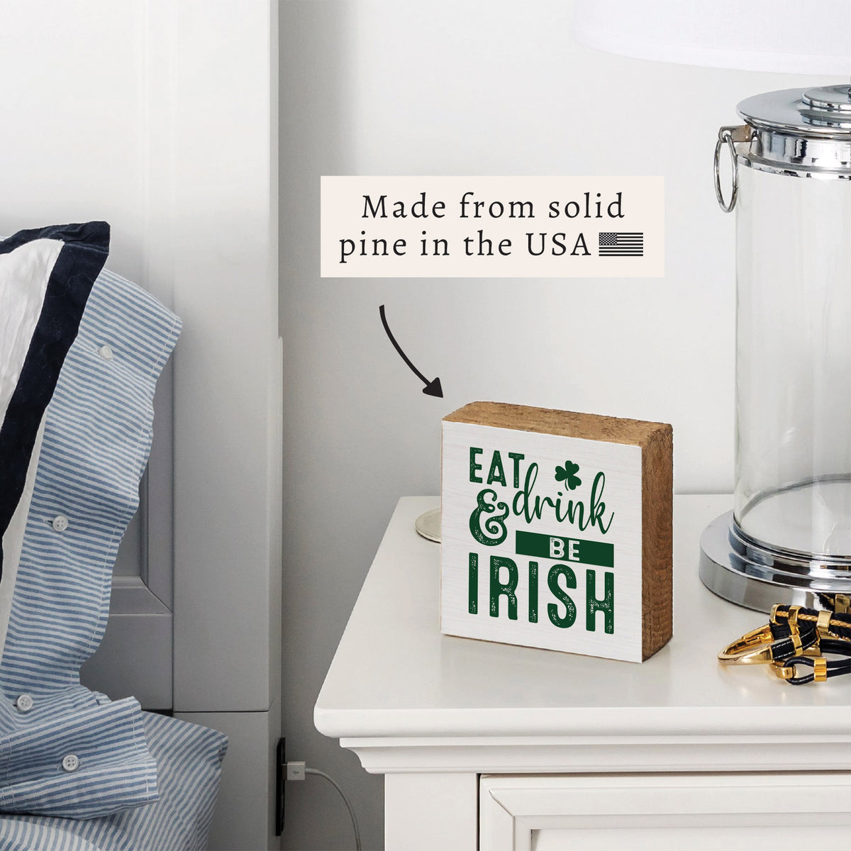 Eat Drink & Be Irish Block Sign