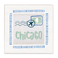 Chicago Postcard Block Sign