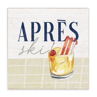 Apres Ski Cocktail Block Sign