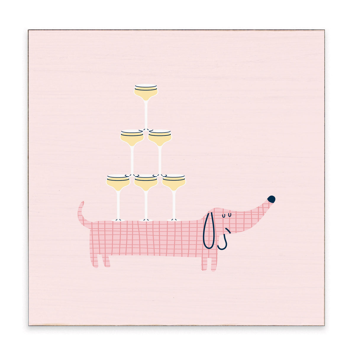 Wine-Loving Pup Block Sign