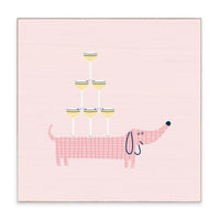 Wine-Loving Pup Block Sign