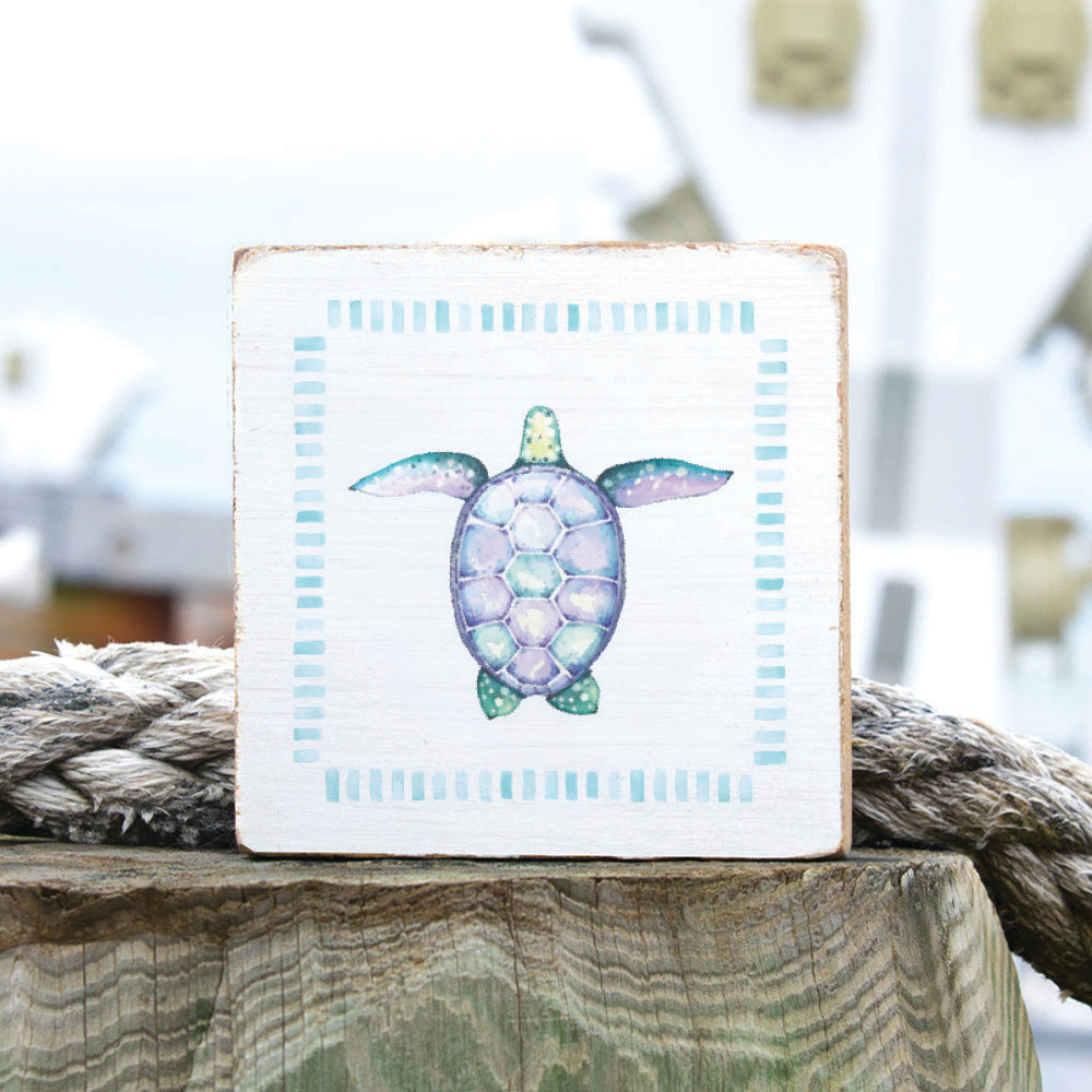 Sea Turtle Block Sign