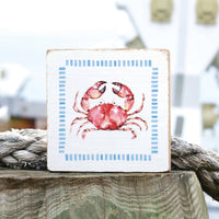 Stitched Crab Block Sign