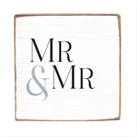 Mr & Mr Square Block Sign