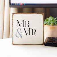 Mr & Mr Square Block Sign