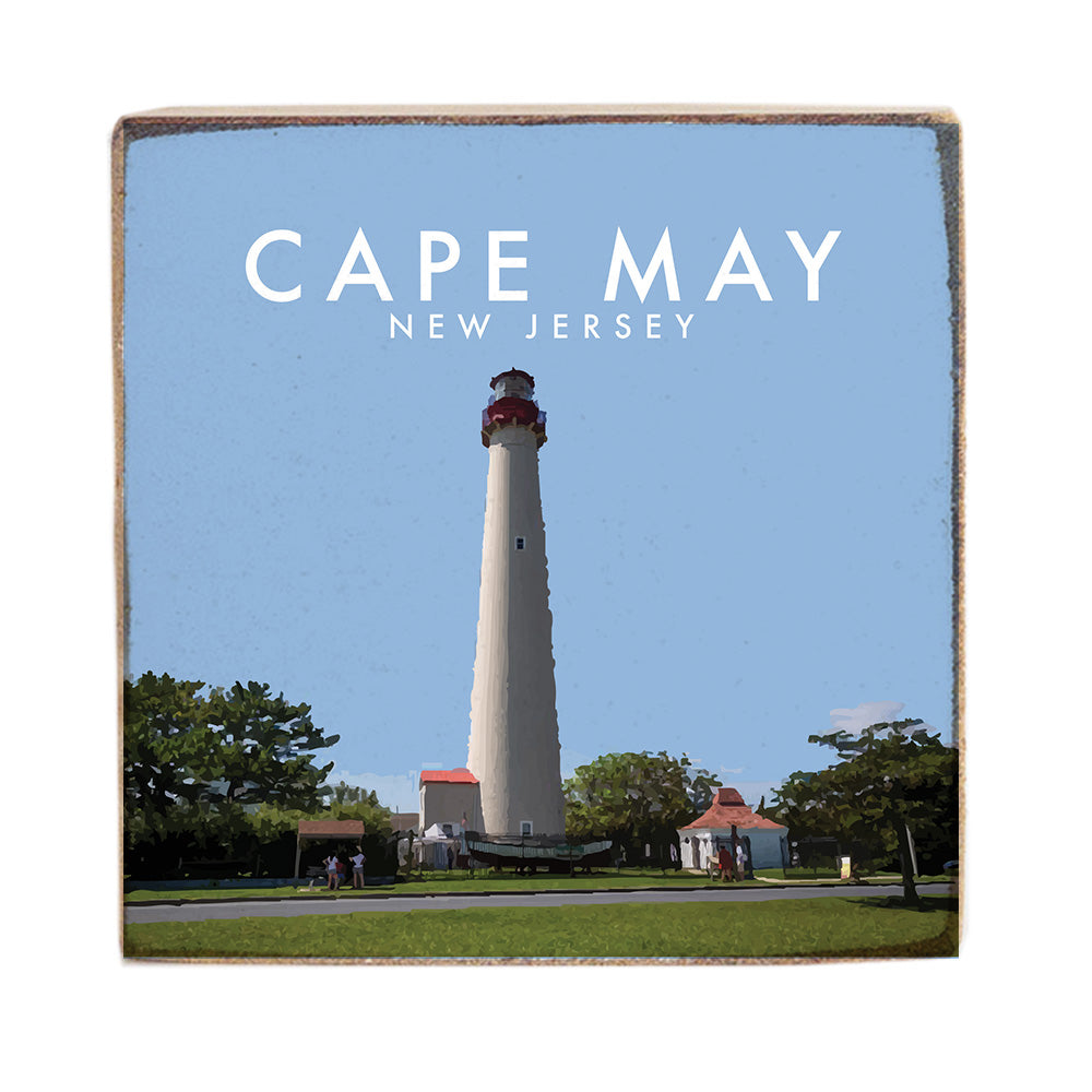 Cape May New Jersey Square Block Sign